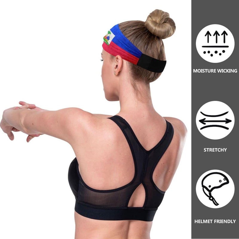 Vcmaluco Sports Sweatbands Headband for Men Women Elastic Headband Hair Bands Sports Sweatbands for Basketball Yoga Exercise Workout - Image 5